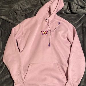 Pink butterfly hoodie